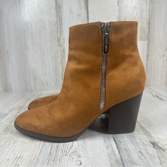 Nine West Neva Women's Ankle Boots Medium Brown Fabric #499 - Picture 7 of 13